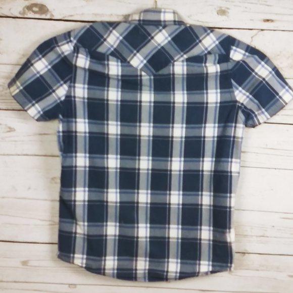 HOLLISTER CO Western Styling Men's Blue Plaid - Picture 2 of 9